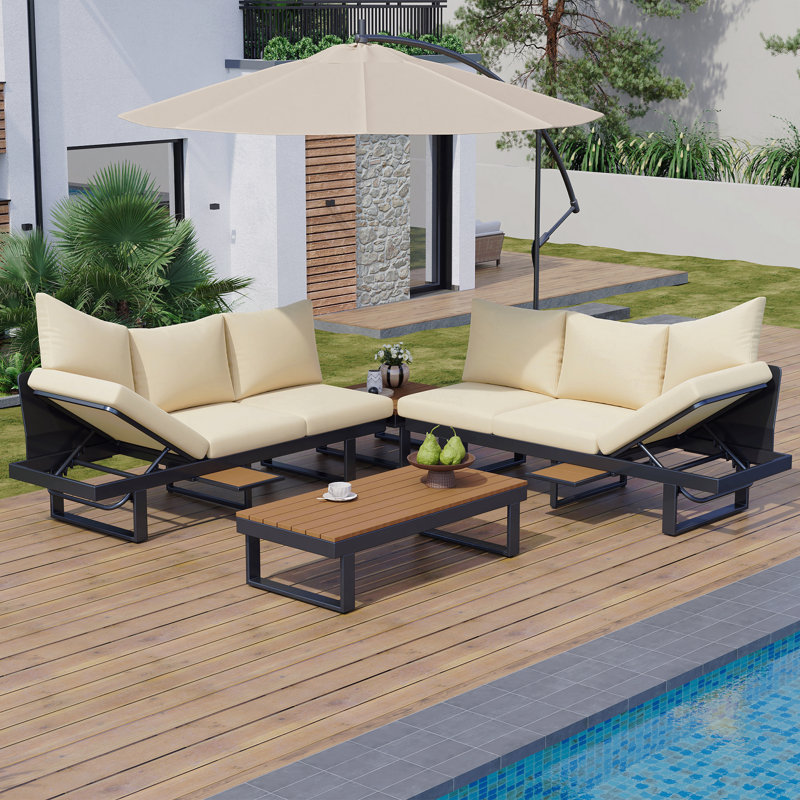 Ensemble de conversation pour canapé modulaire d'extérieur