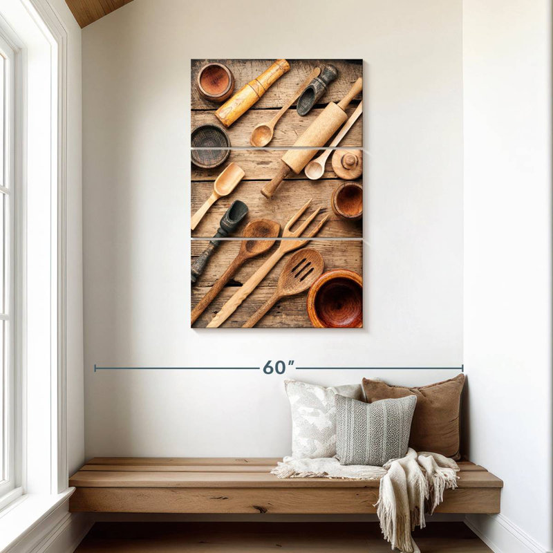 Ustensiles de cuisine en bois Senne, H 45 po x l 28 po
