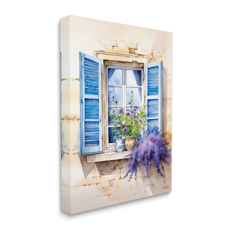 Art mural sur bois Cottage Cottage, par RB, H 20 po x l 16 po x P 1,5 po, Toile tendue