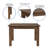 Montana 46" x 30" Antique Rustic Farm Table Set with 4 Cross Back Chairs and Cushions-32685008