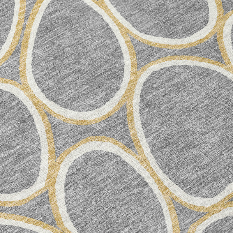 Tapis intérieur / extérieur gris Elantra , 8 pi x 8 pi