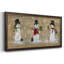Panneau de bonhomme de neige en bois - Cadre photo unique, impression sur toile-138877805
