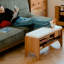 Banc rembourré brun