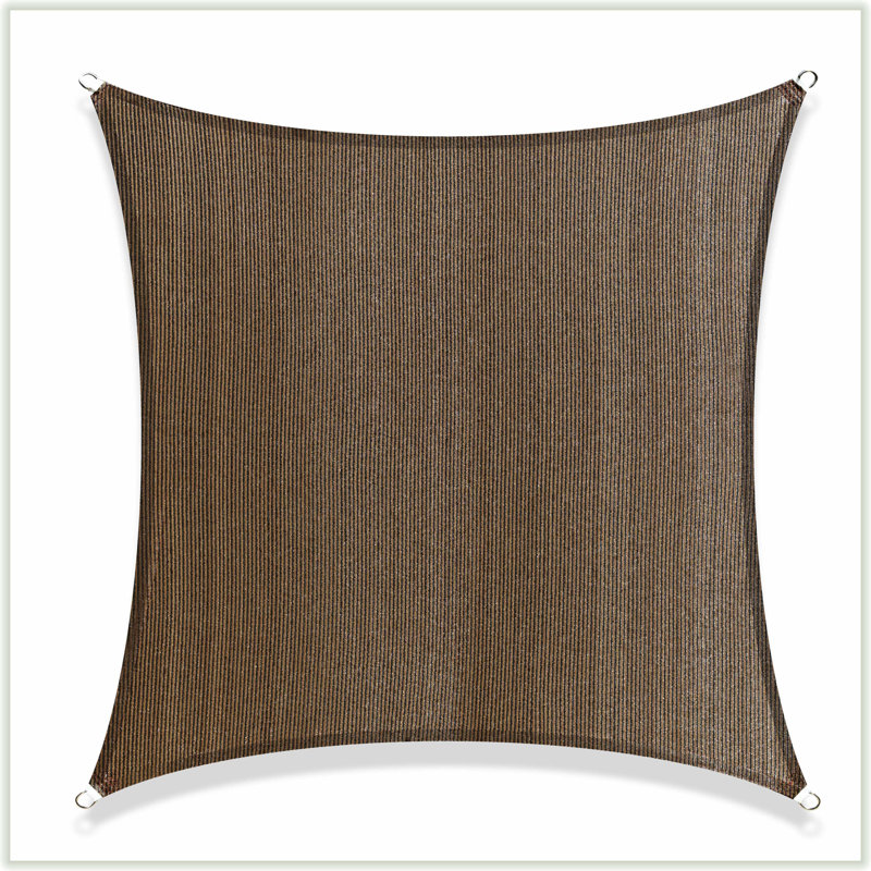 Toile d'ombrage rectangulaire colorée 11 pi x 11 pi Colourtree, Brun, 11 pi x 11 pi