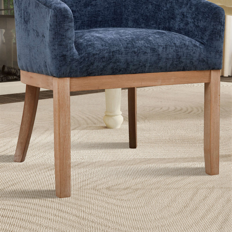 Chaises de cuisine de style campagnard avec accoudoirs 24,8 po, Bleu