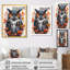 Nobel Owl Red Autumn Leaves - impression d'art mural animal hibou-106090679-106090683
