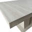 Table de salle à manger rectangulaire extensible, convenant pour 6 à 10 personnes, avec motif de travertin veiné, dimensions 160 à 200 cm, simple et élégante.