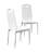 Hermitage 4 - Person Glass Top Four Leg Dining Set-1759445309