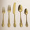 Gold And Black Flatware Set - Service for 4