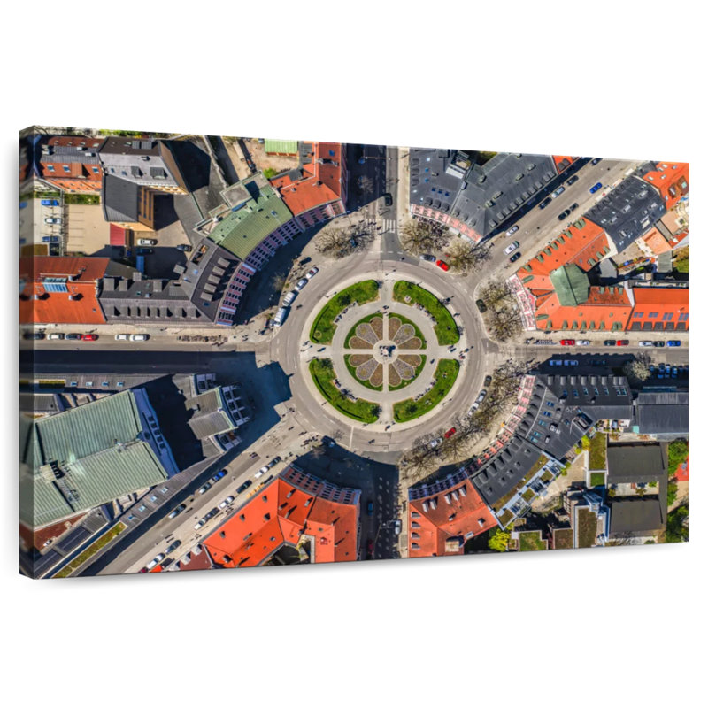 Vue aérienne de la Gartnerplatz, H 30 po x l 45 po