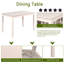 Ensemble de table de salle à manger en bois 5 pièces, ensemble de table de cuisine avec table rectangulaire et 4 chaises rembourrées-259574470-259574465
