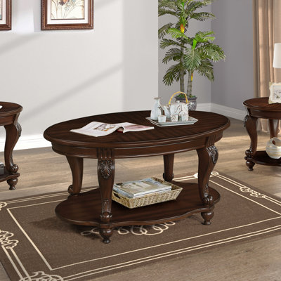 Table basse ovale en bois