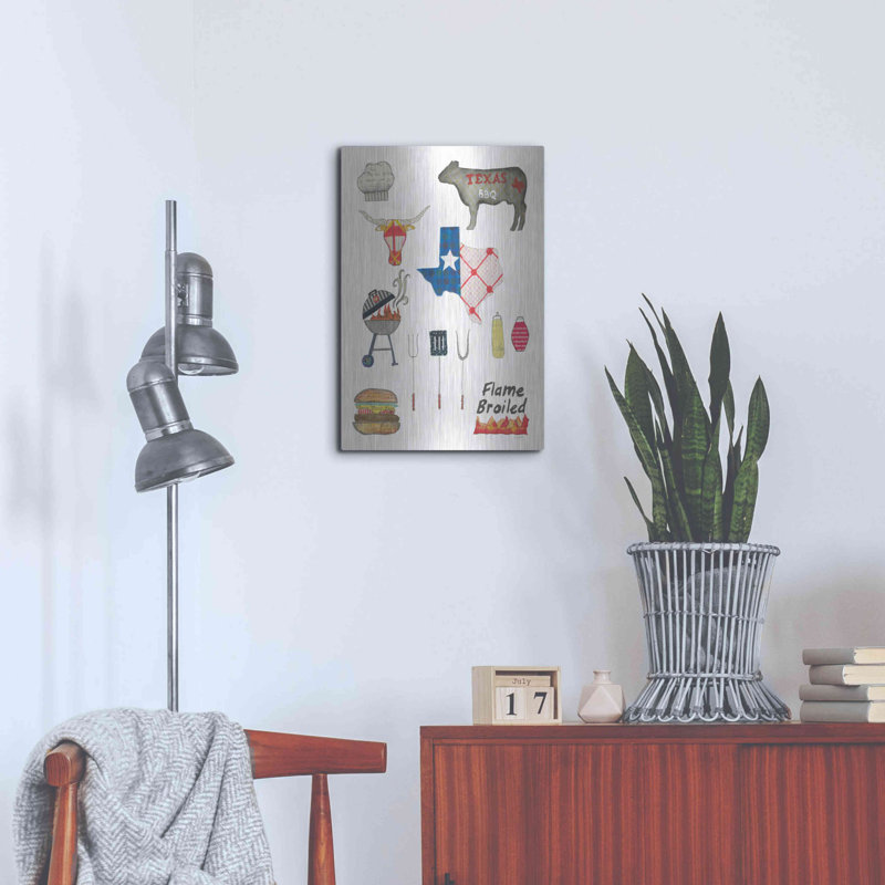 «Summer Grilling II» par Courtney Prahl, art mural en métal, H 24 po x l 16 po