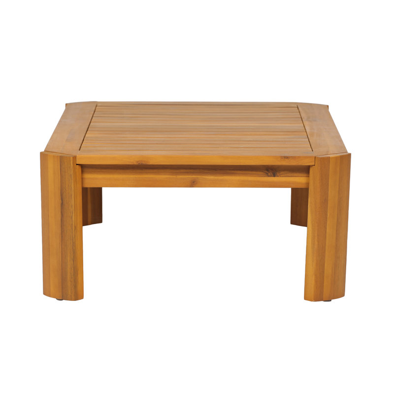 Ensemble canapé deux places et table basse extérieure Avanti en bois d'acacia massif moderne pour 2 personnes avec coussins moelleux