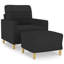  Canapé avec repose-pieds noir-1254593157