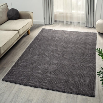 Modern Checkered Non-Slip Washable Area Rug