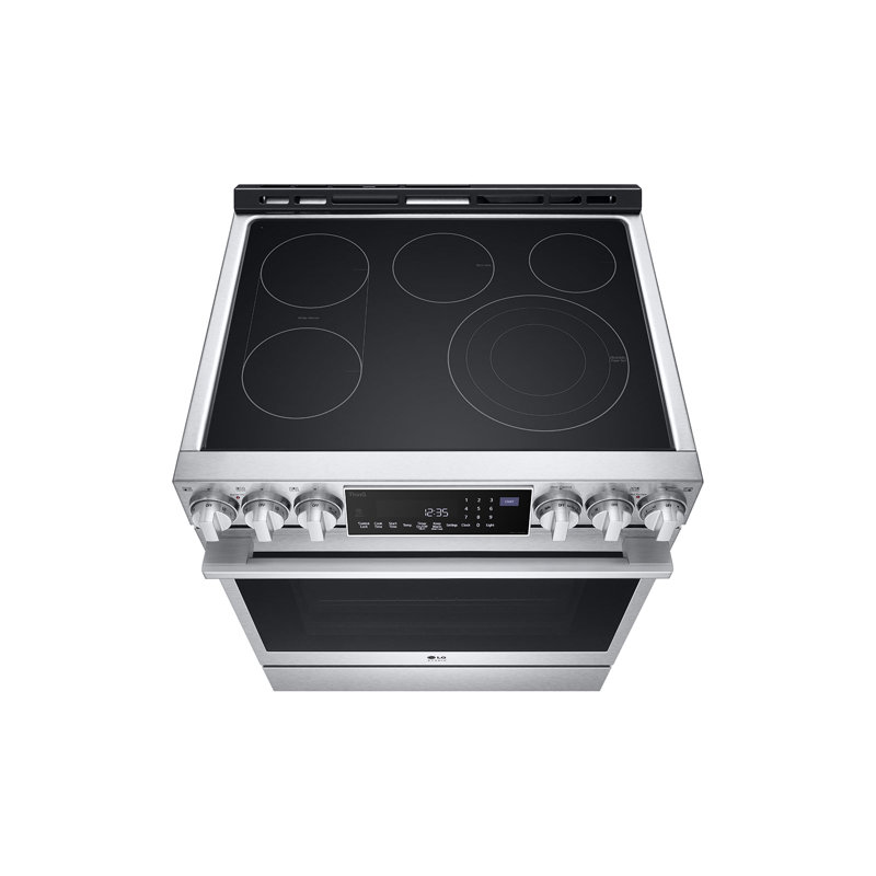 30" 6.3 cu. ft. Smart Slide-in Electric Range with Convection Oven, Stainless Steel