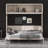 Queen Size Murphy Bed With Storage Cabinets-121545593