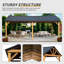 Abri de jardin en aluminium et grain de bois-90730018
