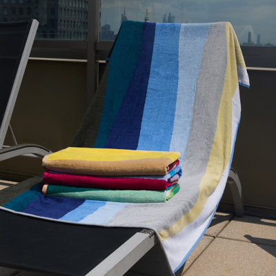 Waves 4-piece 100% Cotton Velour Towel Set