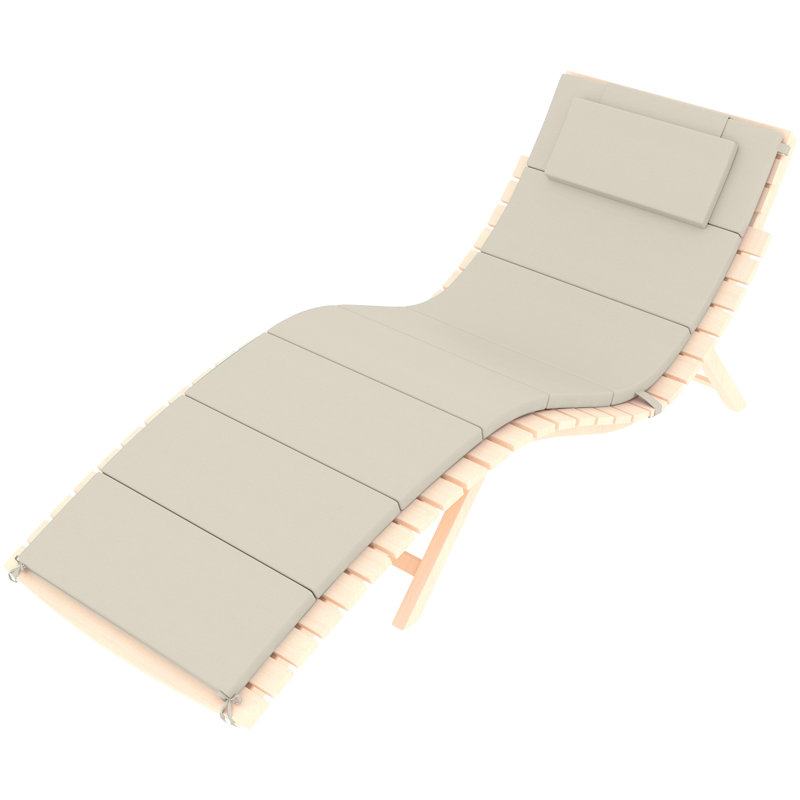 80''L X 26''W X 1.18''T Chaise Lounge Cushion Outdoor, Beige