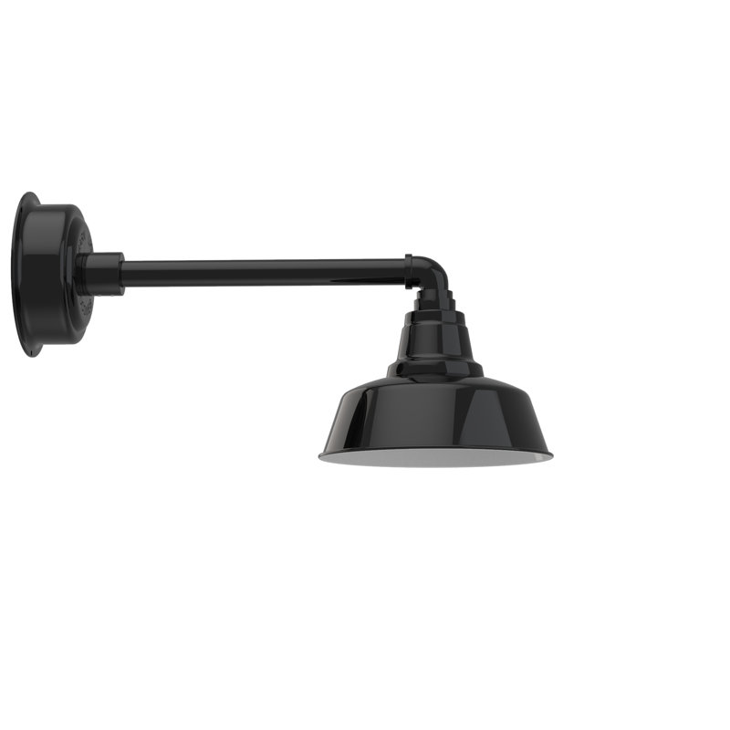 Vandervliet LED Wall Light, Black, 9.625" H x 18.5" W x 10.25" D