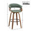 Tabourets pivotants Mid-Century rembourrés en similicuir Devlin-347477703-347477722