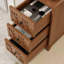 End Table With 3 Drawers, Corner Table With 2 Open Shelves, Tall Side Table-1886264748