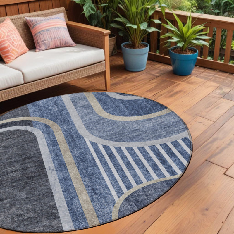 Tapis d'intérieur rond 8 po