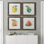 Happy Lemon - ensemble de 4 peintures sur toile encadrées-60149329-60149332