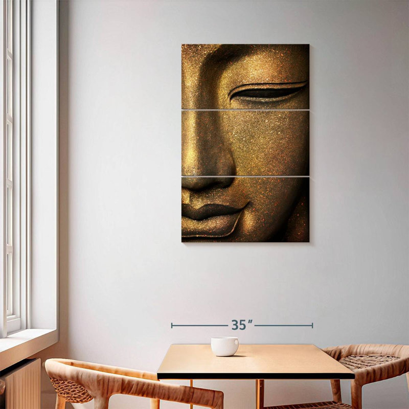 Adella Cropped Buddha Face, 57" H x 36" W