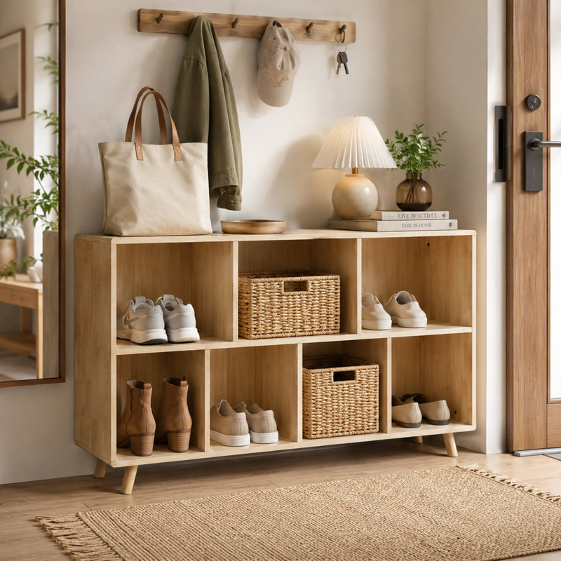 Rangement pour chaussures 45,4 "avec 6 cubes ouverts et armoire à chaussures