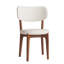 Ensemble de 2 chaises de salle à manger en polyuréthane, chaises d'appoint avec pieds en bois massif