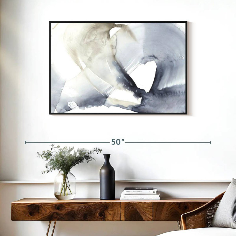 Wave Break II, Cadre flottant noir, 37 po x 25 po