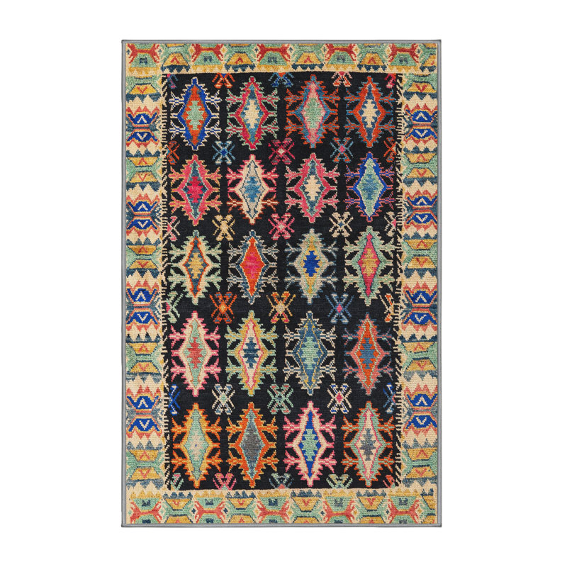 Geometric Indoor Rug, Rectangle 5' x 8'