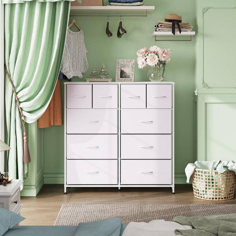 100 cm W Chest of 10 Drawers, White
