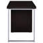 Bureau rectangulaire Cappuccino 3 tiroirs pour un espace de travail organisé, à la fois fonctionnel et élégant.