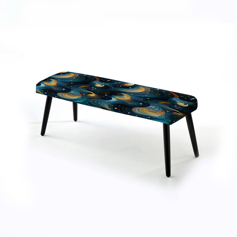 Celestial Geometric Geometric - Banc rembourré géométrique noir