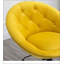 Fauteuil d'appoint pivotant en velours capitonné-162438747