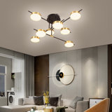 Plafonnier semi-encastré à DEL à intensité variable 8 lumières Modern