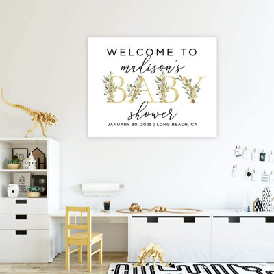Grand panneau de bienvenue personnalisé pour fête de naissance