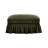 Elegant Ruffled Chenille Ottoman-1749090829