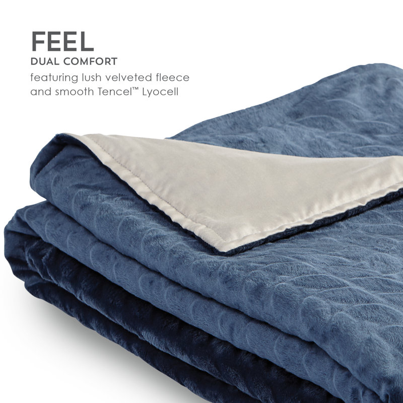 Zensory Microsuede Twill Duvet Cover, Midnight Blue