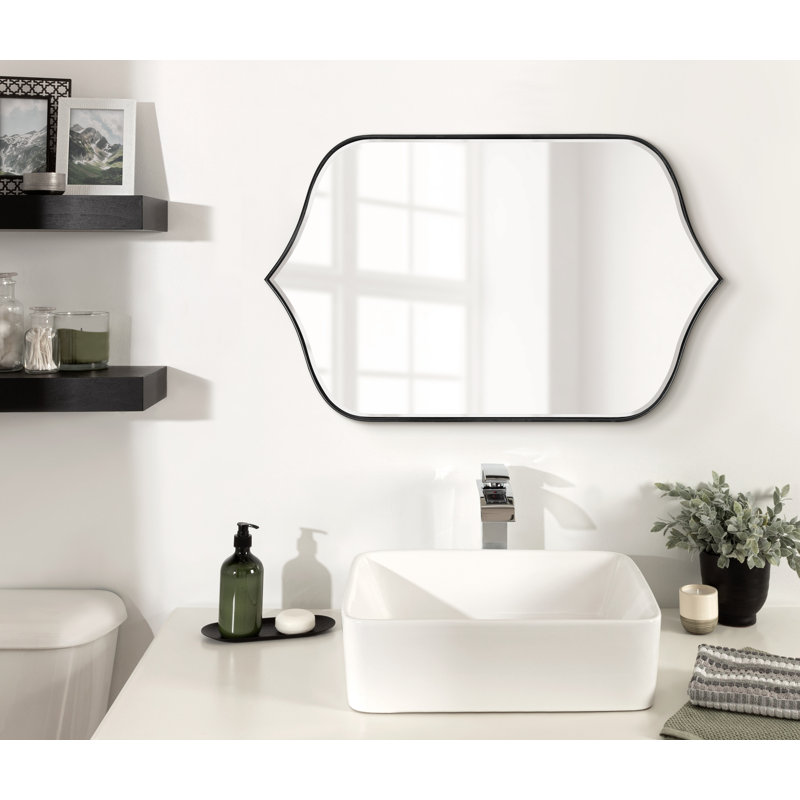 Miroir d'appoint mural Tyla, Noir