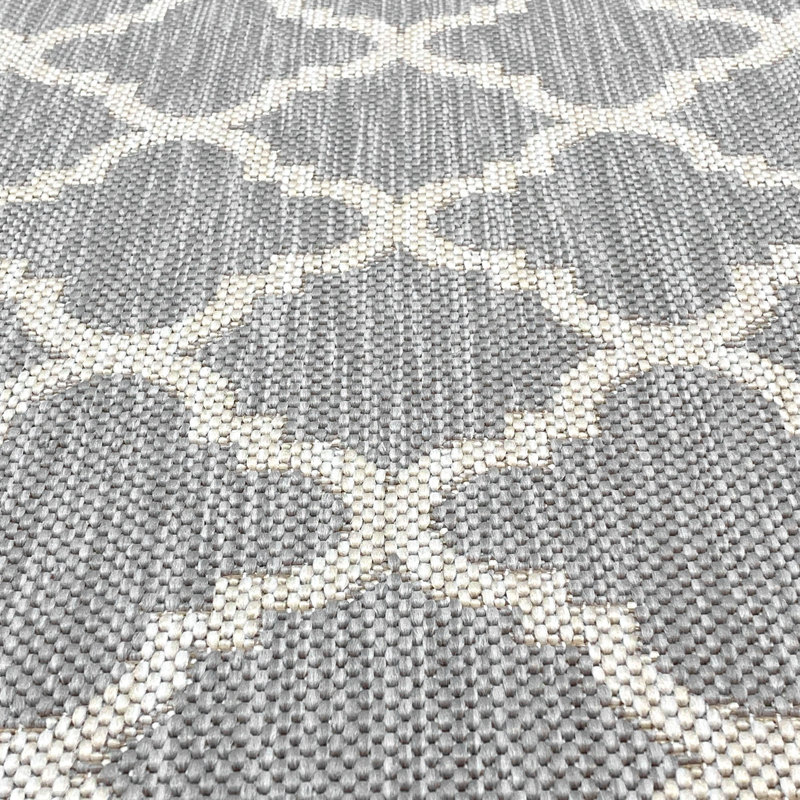 Tapis intérieur / extérieur gris Dewsbury, Rectangle 2 pi x 2 pi 11 po