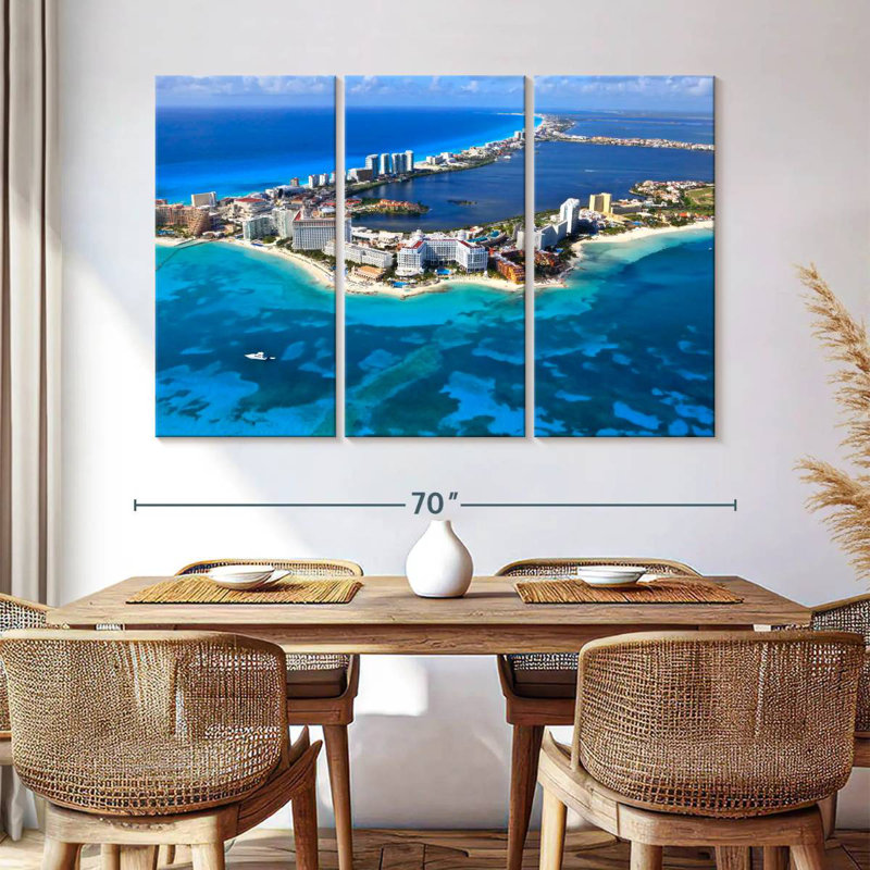 Nicci Cancun Aerial View, 42" H x 65" W