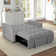 53.1" Wide Modern Convertible Microsuede Sleeper Sofa Bed With Reclining Backrest And Side Pocket