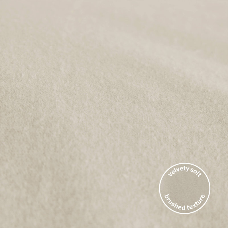 Silentnight Brushed Cotton Fitted Sheet, Double (4'6), Almond