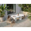 Garden Dining Table SIRMIONE 200 cm 110 cm Terrazzo Effect White Terrazzo