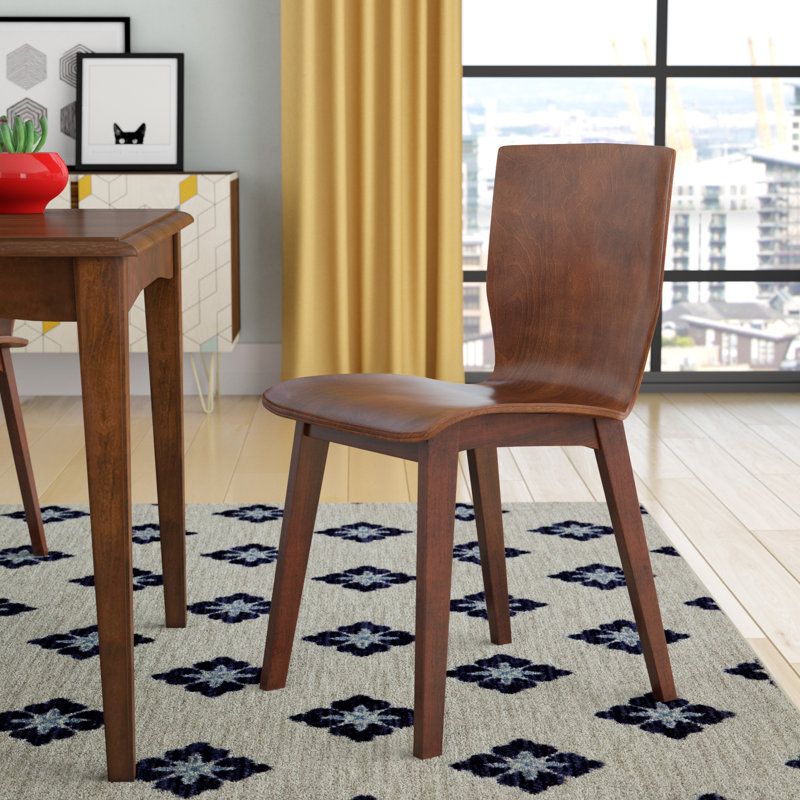 Kimber Mid-century Modern Scandinavian Style Bent Wood Dining Chair